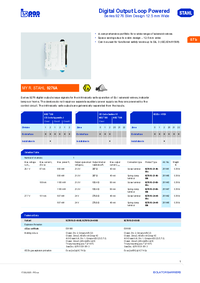 Thumbnail of document Data Sheet - 9276 Loop-powered digital output